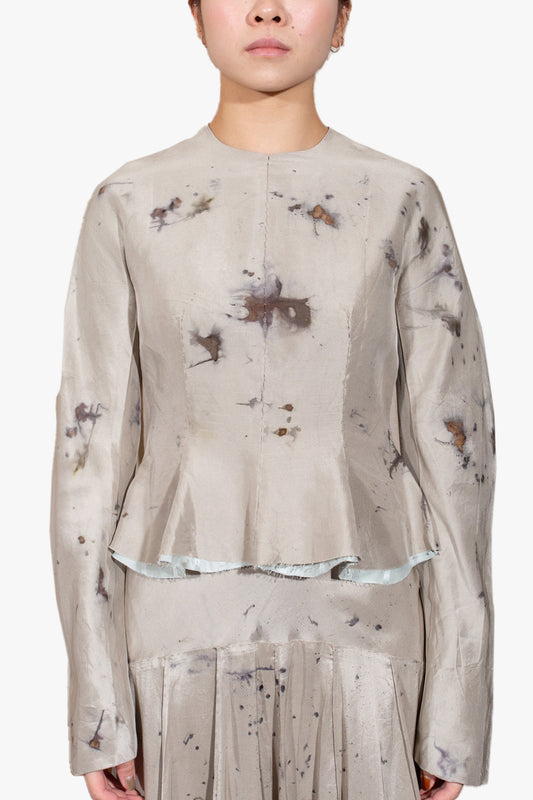 Grey button top
