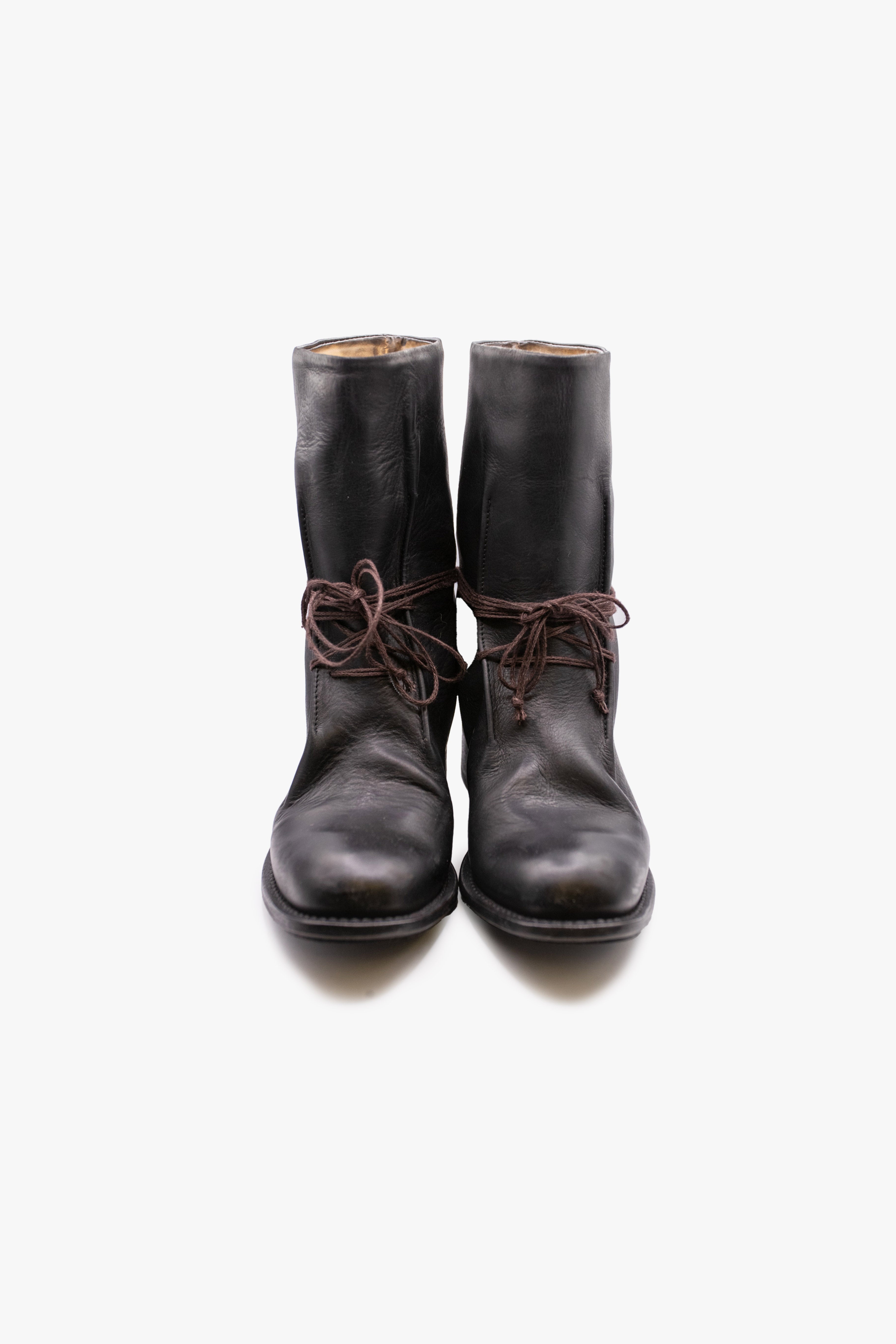 Country boot with laces 83-2022 BLACK