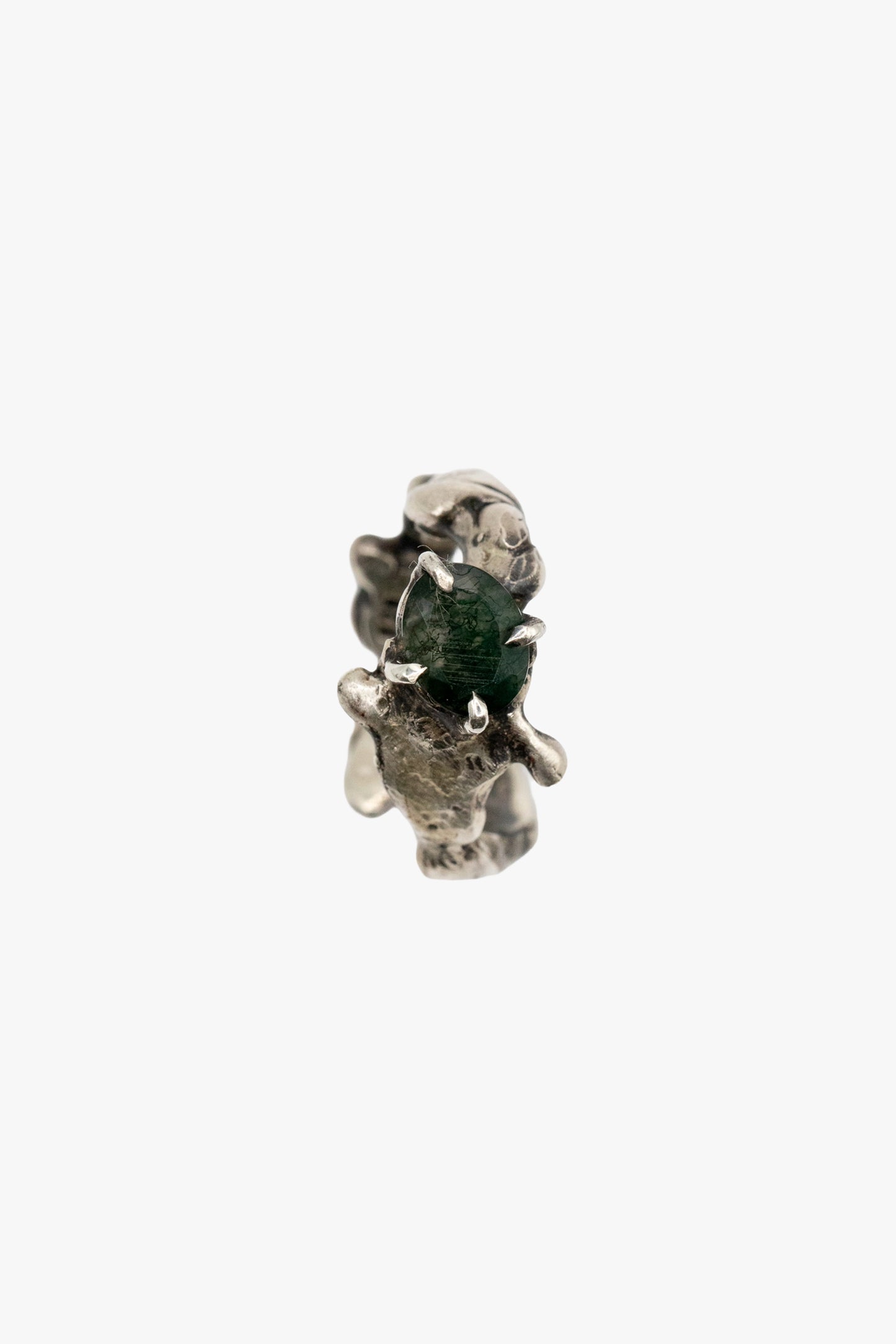 RX25 Green moss agate ring
