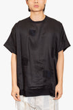 Black t-shirt with textile