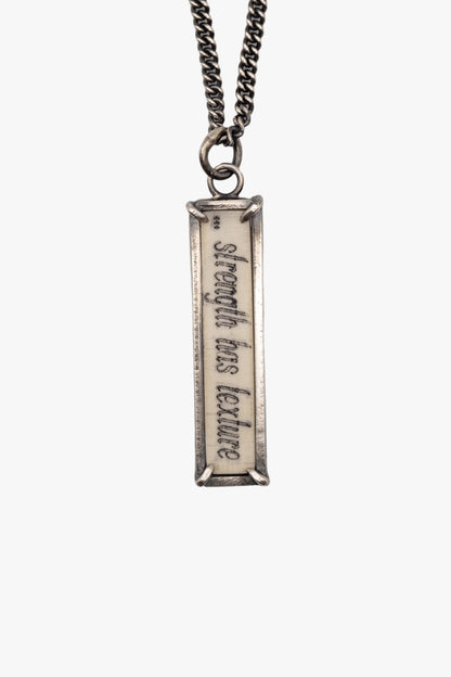 NX16 silver necklace bone tag