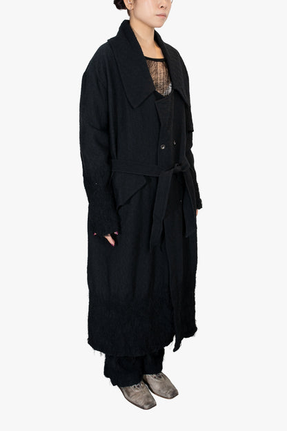 Oversized coat scratched edges