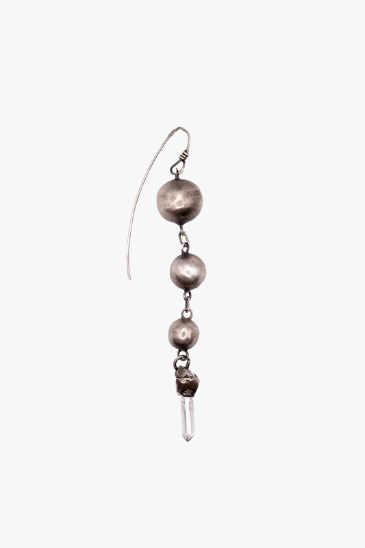 EX14 Single Silver Ball earring