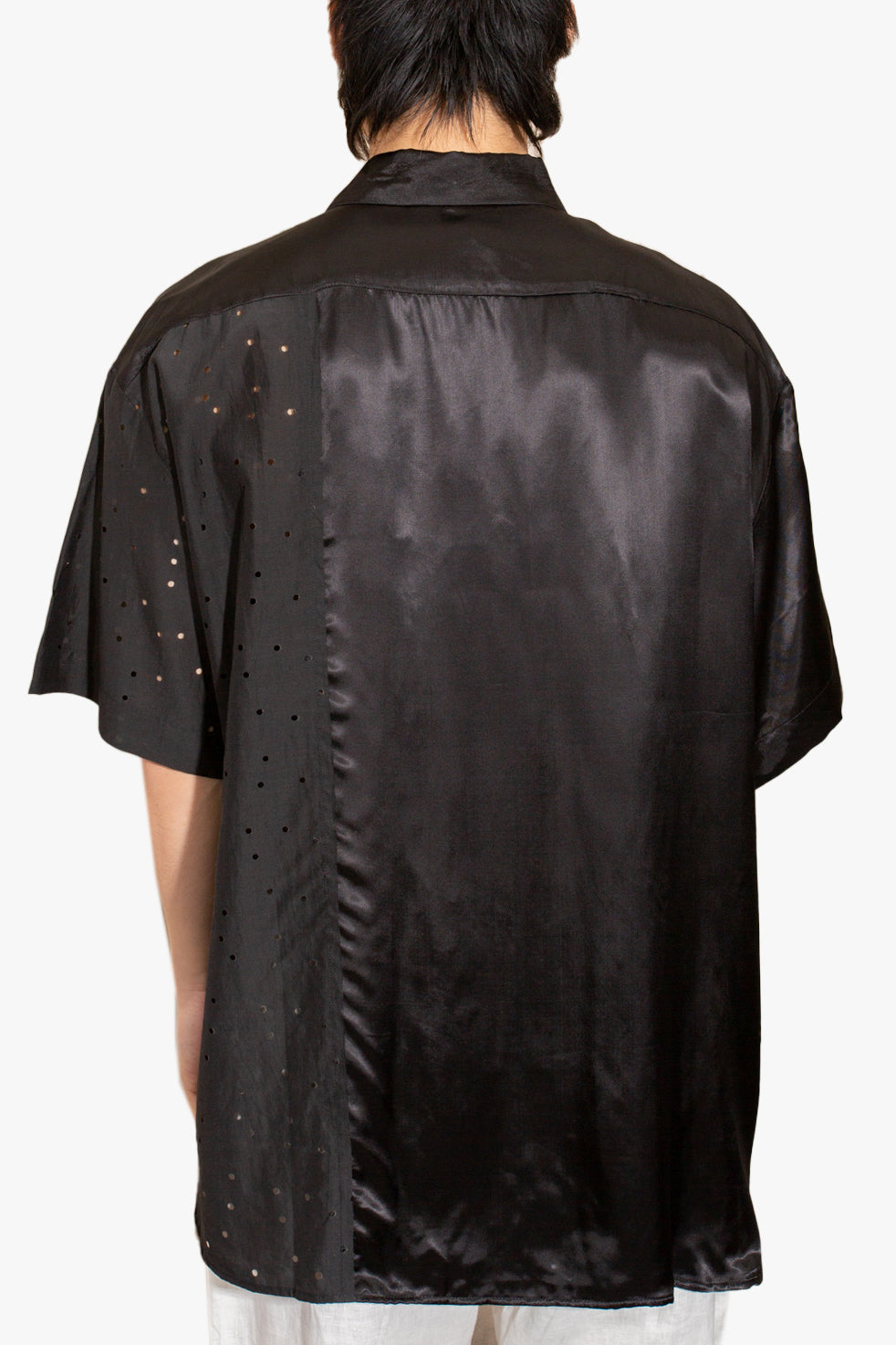 Black laser cut shirt
