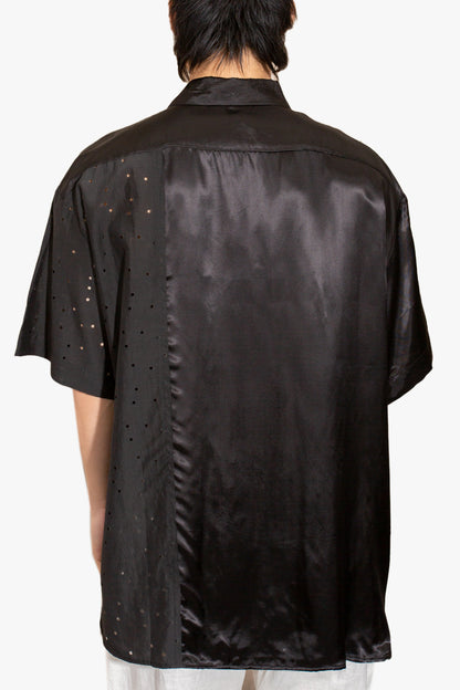 Black laser cut shirt