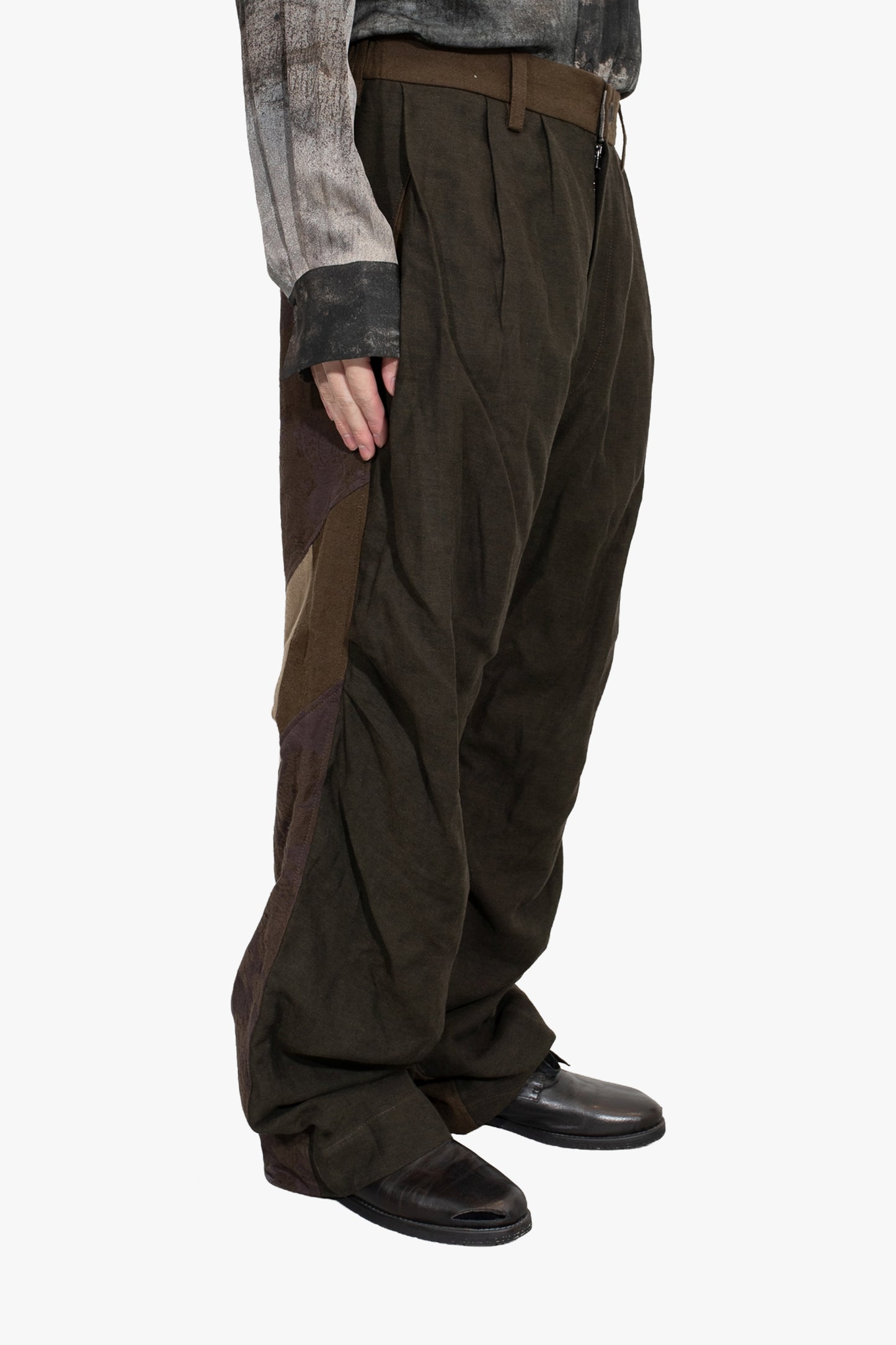 OM2530541- heavy patchwork trousers