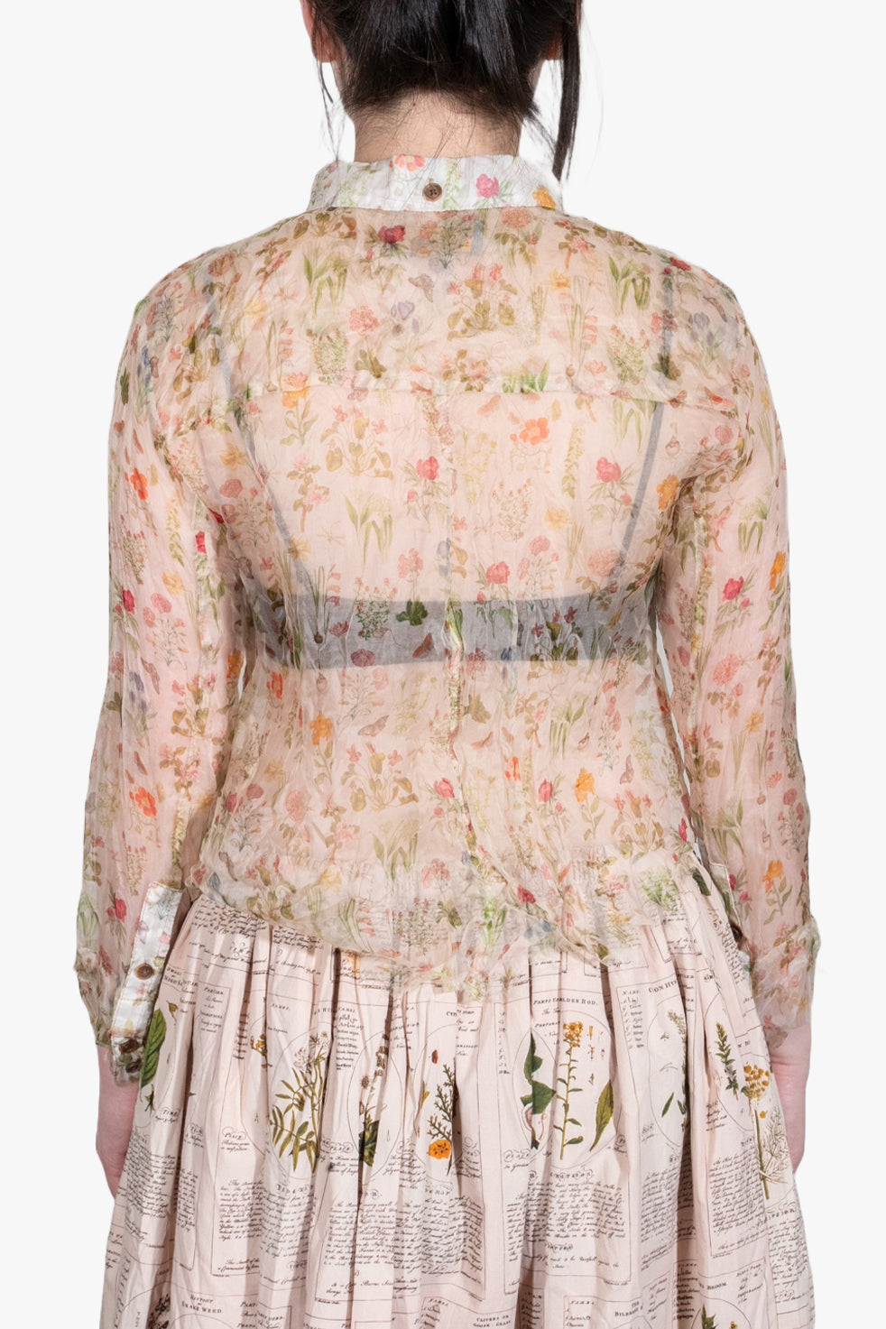 SILK ORGANZA CROP SHIRT
