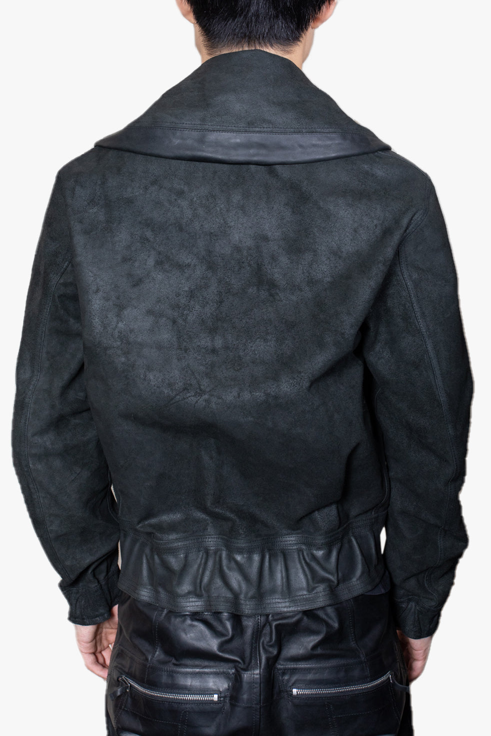 LO-168 LEATHER REVERSIBLE AVIATOR JACKET WITH INTERNAL HOOD