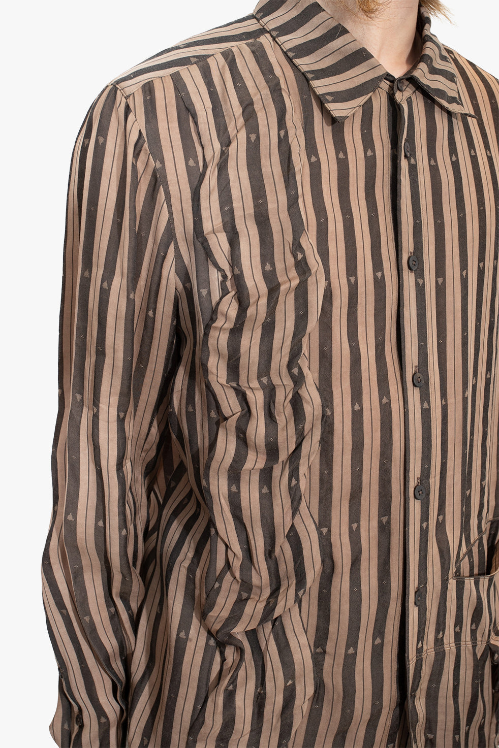 OM2530709- wave-shaped stripe shirt