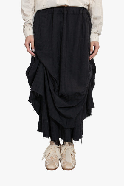 Draped Wool Skirt