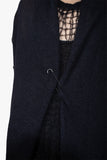Mohair and silk long cardigan knit with pin
