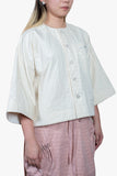 Mid- sleeve short jacket