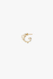 Limited Bone Earring with a faceted pearl No.1 Size S (Left Side)