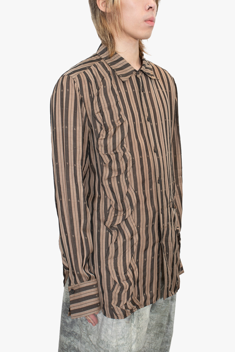 OM2530709- wave-shaped stripe shirt