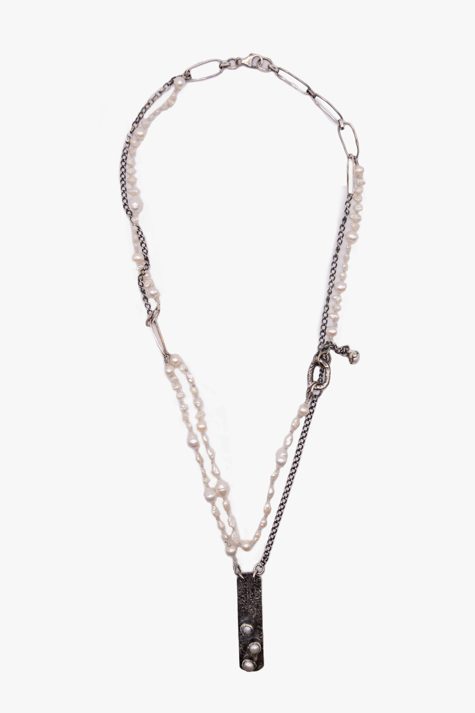NX24 Pearl Tag Necklace