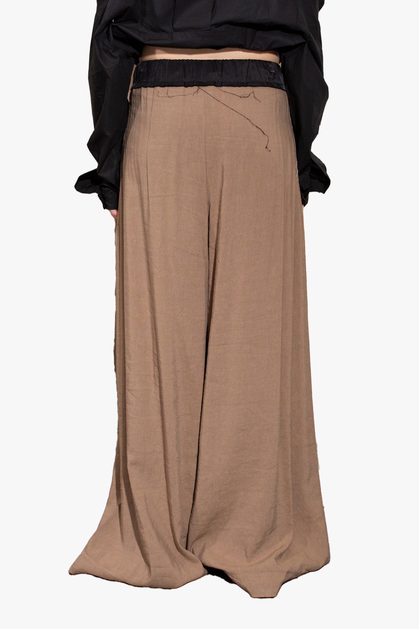 Beige wide pants