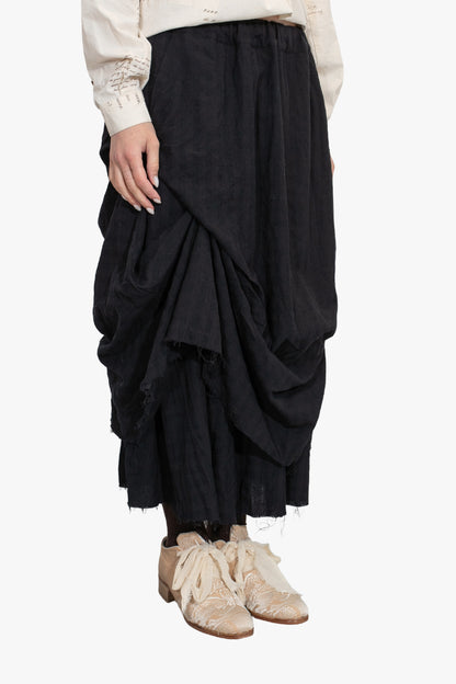 Draped Wool Skirt