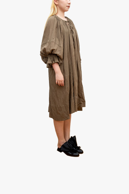 Le FRENCH puff-sleeve linen one piece