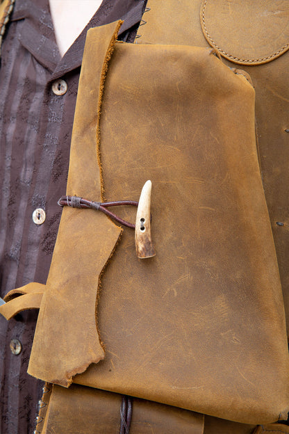 Leather Metal Vest bag