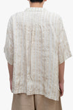 Le KAYURI embroidery short shirt Beige