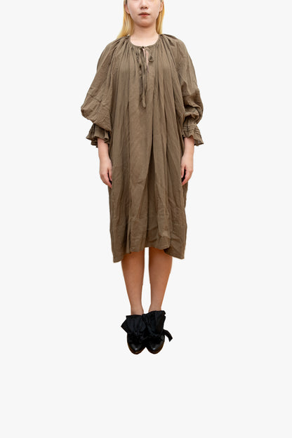 Le FRENCH puff-sleeve linen one piece