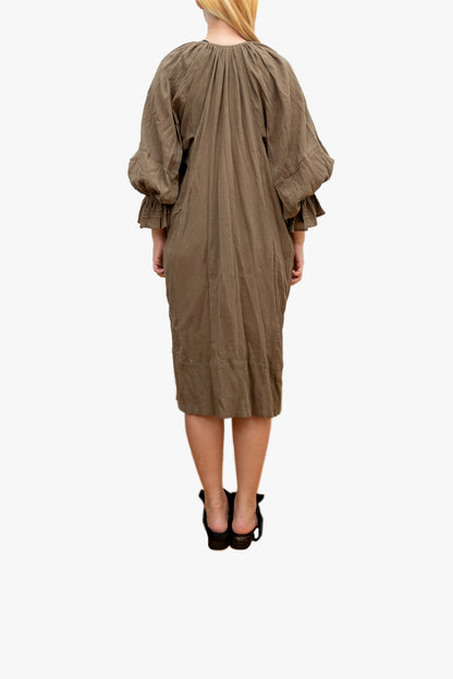 Le FRENCH puff-sleeve linen one piece