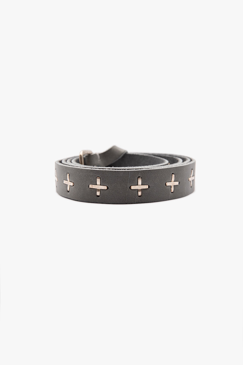 “+” studded q buckle med belt SAGE