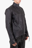 Unlined zipped sleeves comfortable biker jacket