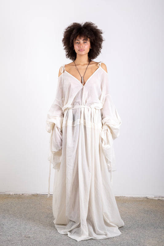 Cotton sleeve dress