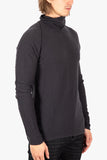 Turtleneck zipped seams sweater