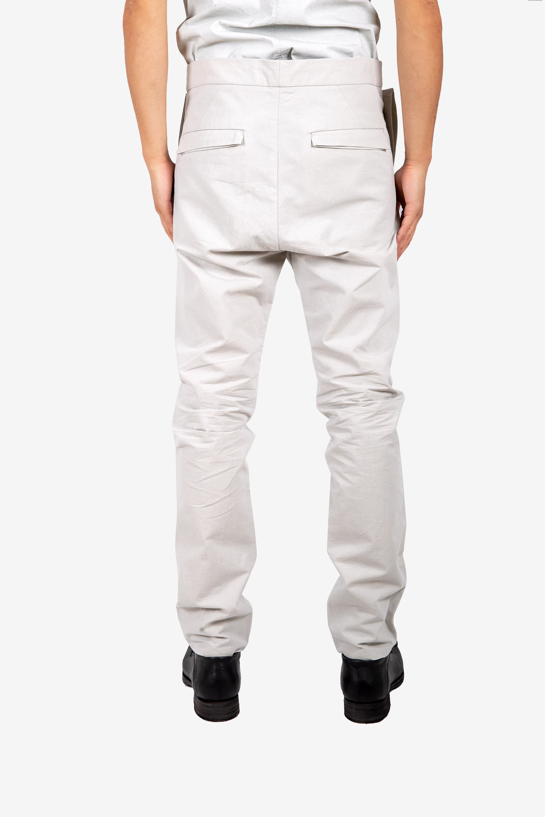 P-157 SLIM ANKLE LOW CROTCH TROUSERS WITH INTERNAL BELT AND 3D POCKET